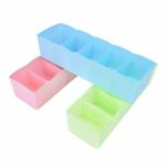 LISHONN Plastic Rack Undergarments Innerwear Makeup Drawer Organizer Grids Storage Box (Pack of 4)