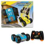 Ralleyz Flashing 2 Sided Stunt Remote Control Car, RC Cars With Double Sided 360 Flips, Kids for 6Y+, Blue
