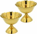 T-KA108 Brass (Pack of 2) Table Diya Set  (Height: 2.3 inch)