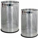 Shivom Steels Stainless Steel Perforated Open Dustbin for Home, Office, Kitchen, Bathroom (Set of 2; 5 liters - 7