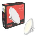 Fybros Warm White Cube Sleek Panel Ambient Round False Ceiling Led Lights For Home - 22 Watts, 1 Pc