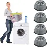 Heli Hub 4 Pcs Anti Vibration Rubber Pads Noise Cancelling ,Washer Cushion,Machine Pad,Stand,Suction Cup,for Washing Machine Heavy Appliances ,Feet Pads,Refrigerator, Water Cooler, Air Cooler,Trolley Stand