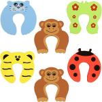 LADWA 6pcs Animal Shape Finger Pinch Door Guard for Kids Safety and Protection from Door Slamming (Assorted)