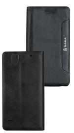 Tarkan Black Faux Leather Shock Proof Flip Cover ForSony Xperia C4