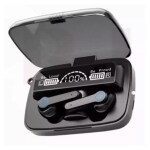 CHAKAM M-Series Wireless Bluetooth Earbuds with Touch Control and Dual LED Charging Display, 140H Playtime Headphones with Noise Cancellation Gaming TWS (Black, 1 Pair) (M19)