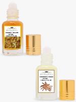 Menjewell Champa Yellow Attar, Chandan E Khaas Perfume Each 5 ml (Combo of 2)