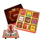 Chocoloony Diwali Chocolate Gift Box 9 Pcs Milk Chocolate and Ganesh Ji With Chowki