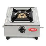 Khaitan 1 Burner BP DICE BF Stainless Steel Manual Ignition LPG Gas Stove