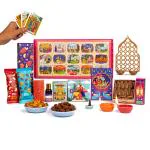 PHOOL - Diwali Hamper I Ram Katha Giftbox I 10 Inclusions I Playing Cards, Brass diya holder, Plantable Pataka, Open Secret Almonds, Handmade Diya, Ayodhya Incense Cones | Phool Luxury Incense