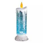 Make a Wish Glitter Plastic Led Light Swirling Glitter Water Color Changing Candle Light
