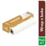 Imvelo Wrap n Bake Butter Paper Roll | 20 Mtr, Pack of 1 | Non - Sticky & Oil Proof | Food-Safe & Chemical Free | Foil Paper for Food Wrap | Microweable & Oven Safe | Wrapping and Baking Paper