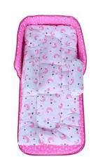 KUPEPE Baby Nest Lite Bed Portable Travel Friendly Infant Sleeping Bedding Set Portable Baby Carry Nest, Comfortable Cushioning - Age 0+ Months - Pink Luxury Crib (Fabric, Pink)