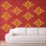 Decowall Multicolor Polyethylene Wall Design Art Stencil For Wall Decor, 16 X 24 Inch