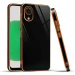 Mr. Case Samung A03 Core and Samsung A4 Core Black Silicone 6D Gold Plated Frame Back Cover