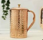 S S HANDICRAFT Hammered Copper Jug