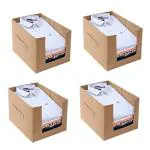 PerfectKrafts shirt organizer for wardrobe with large capacity upto 15 shirts Clothing box of Non Woven Fabric Storage organizer beige (Pack of 4)