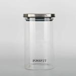 PUREFIT ; Healthy Me Transparent Glass Multipurpose Square Airtight Kitchen Storage Jar Container with Lid - 1100ml Each - Pack of 2 | Premium Food Safe Large Glass Jars for Grains, Pulses, Spices, Dry Fruits, Tea, Coffee, Sugar & Pantry Organization