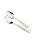 Montavo by FNS Lush 12 Pc Premium Laser Engraving Stainless steel Cutlery set (6 Dinner Spoons,6 Dinner Forks)