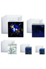 Sodee White Silicon Cube Pen Stand Holder Moulds for Resin Art Kit Set of 5