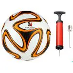 PVC Hand Stitched Soccer FootBall with Needle & Air Pump for Other Inflatable Football - Size: 5