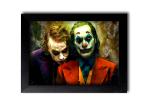 Blue Nexus Joker Heath Ledger And Joaquin Phoenix Wall Poster with Wall Frame Room Art Painting Collection A4 size 10x13