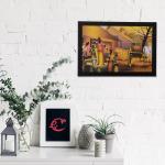 Ecraftindia Village Scene UV Art Painting 50 X 35 cm