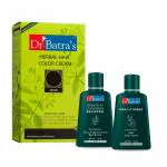 Dr Batra's Herbal Hair Color Cream Brown, Dandruff Cleansing Shampoo 100 ml and Conditioner 100 ml