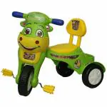 Goyal's Green Plastic and ABS Rambo Happy Birthday Baby Tricycle with Music and Lights