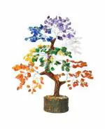 M/S SAINI AND SONS Seven Chakra Silver Crystal Tree - 10-12 Inch