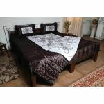S J ART & CRAFT Printed Double Bed Bedding Wedding Set (Set of 4 pcs) 1 Double Bed Bedsheet, 2 Pillow Cover (BED-SET-BROWN)