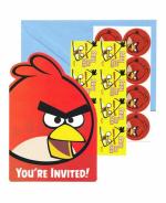 Tiki Times Angry Birds Postcard Invitations 8pk for Boys and Girls Birthday Parties, Angry Birds Party Supplies