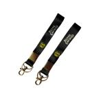 RKBASICS Fabric RE Bullet Bike Black Keychain |Black Lanyard ID Card Holder ID Tag Locking Short Key Chain Keyring for Royel Enfield (Pack of 2)