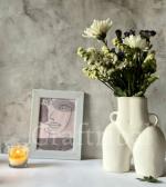 Craftribal Lady Bum Minimalist Ceramic Vase, 8 Inches (White)