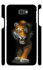 YAPZONE | Designer Back Case Cover for Samsung Galaxy J7 Prime/On 7 | Lion Black |
