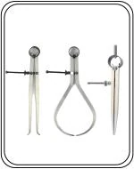 JAIBROS Spring Caliper Inside Outside Divider 8 inch set of 3 types