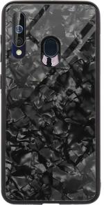 Mcase Glass, Silicon Black Back Cover For Samsung Galaxy M40