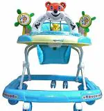 Panda Blue Plastic Non Battery Operated Baby Walker Music Rideons And Wagons