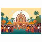 SAF kerela Traditional Festival Onam Wall Poster For Home decoration ONAM-15