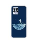 Casotec Moon Walk Design Printed Silicon Soft TPU Back Case Cover for Realme 8i
