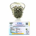 DVISHA Certified Raw Pyrite Adjustable Rings for Abundance Pyrite Stone - Original Ring - Pyrite Ring for Women and Men - Real Pirate Stone Crystal Ring for Attract Money, Wealth, Will power and Success