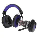 Kreo Beluga USB Over-Ear Wired Gaming Headphone with ANC Mic and 7.1 Surround Sound, Premium Sound Quality with 50mm Drivers, Cooling Gel Earpads, Gaming Headset with Adjustable Aluminium Bands (Black)