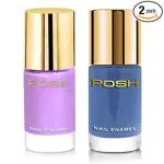 Posh Lavender Blue Quick Dry Nail Polish, 9 Ml Each (Pack Of 2)