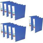 Risheeraj 2D Ring Binder File For Document Storage Folder File A4 Size (Blue, Pack of 10)