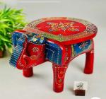 LMZ Handmade Wood Bajot Chowki Low Table-13