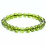 S. K. SYNTHETICS Unisex Adult Natural Semi Precious Bracelet,Crystal Bracelet Peridot Natural Bracelet Crystal Gem Stone 8mm Beads Bracelets