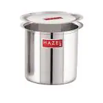 HAZEL Steel Milk Pot with Lid |Stainless Steel Milk Boiler Container | Milk Boiling Vessel Gunj for Kitchen, 6000 ML