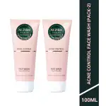 Alziba Acne Control Clean & Clear Face wash With Aloe Vera & Vitamin E - Pack of 2 x 100 ML