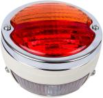 Apsmotiv Combination Tail Light 12 V White Body And Chrome Ring Suitable For Mf Tractors Car Dash Indicator Lamp