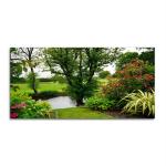 Tamatina Multicolor Nature Art Garden Nature Canvas Painting - 60X30 Inch