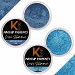 KINDED Smokey Blue and Sky Blue Powder Loose Shimmer Glitter Eyeshadow for Women - Pack of 2, Each Pack 3 g